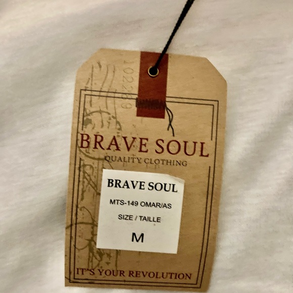 NWT Brave Soul White American Flag Pocket T-Shirt Men’s Size Medium. - Picture 3 of 3